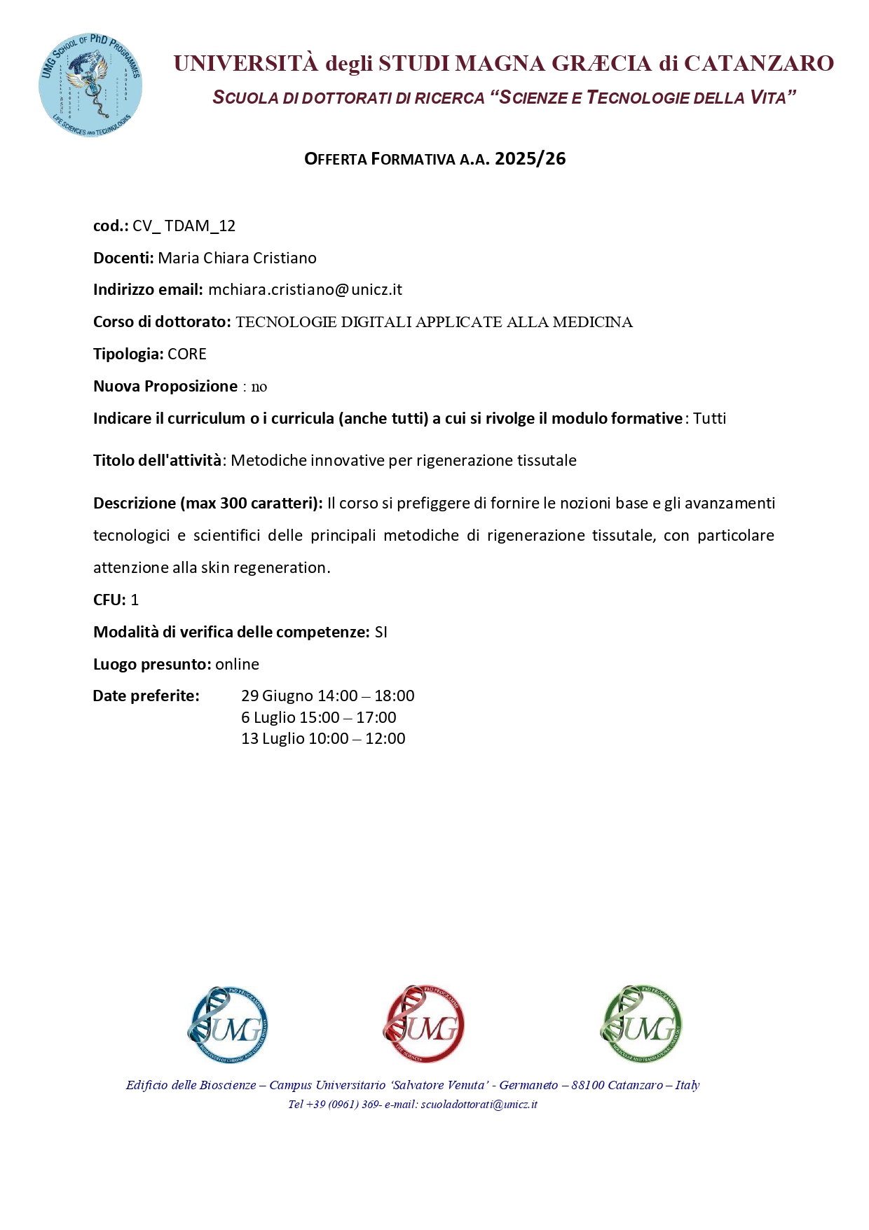 CV_TDAM_12-Metodiche innovative per rigenerazione tissutale