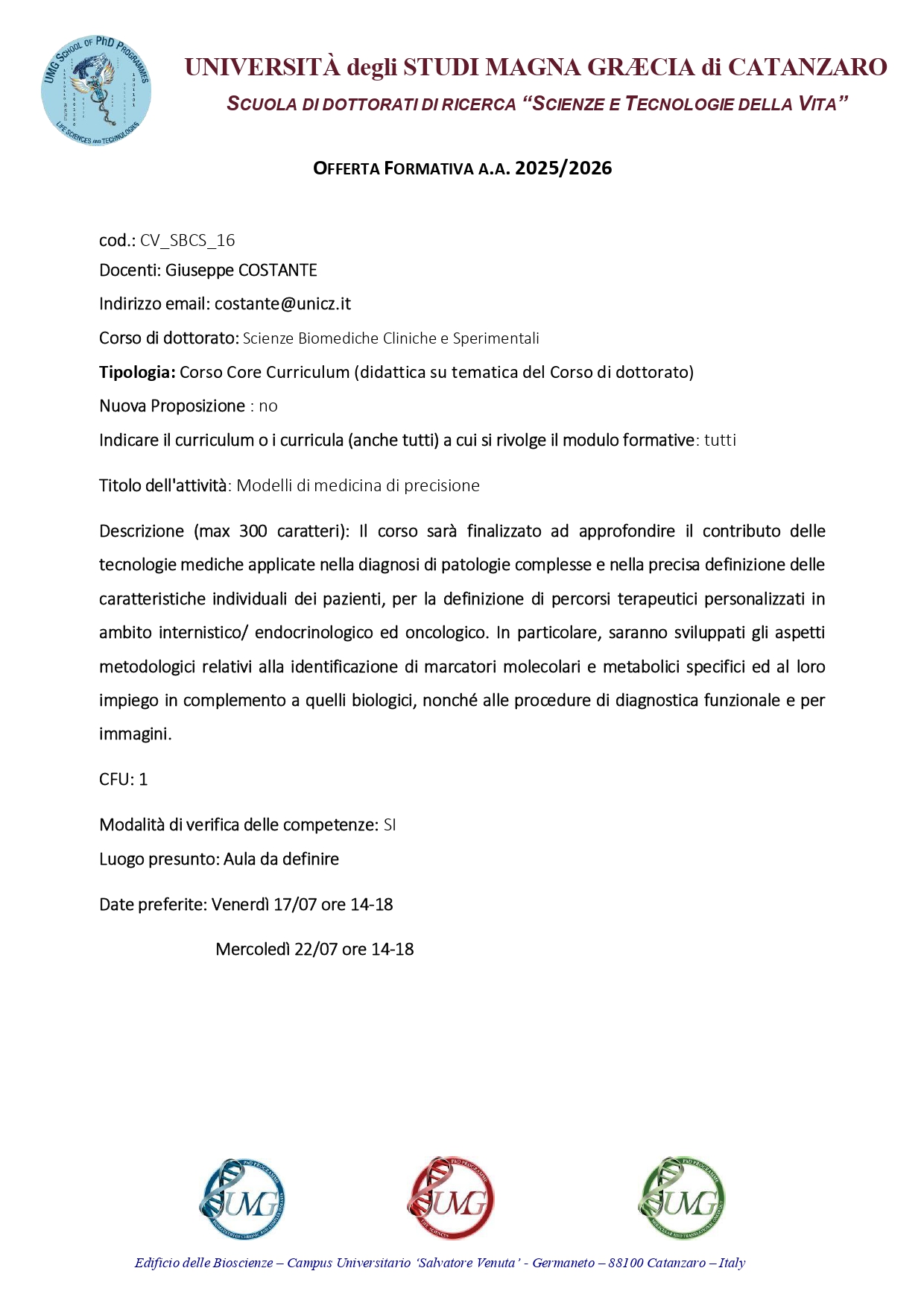 CV_SBCS_16-Modelli di medicina di precisione